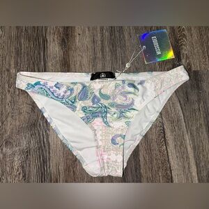 NWT Missguided Low Rise Paisley Print Bikini Swim Bottoms Size 4